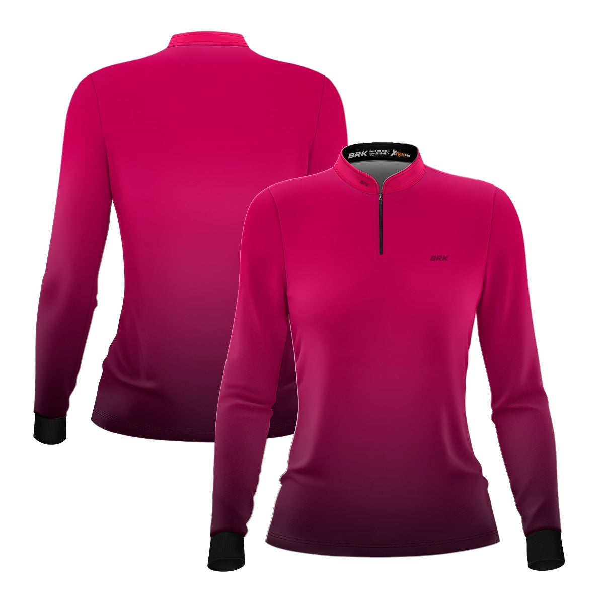 Camisa de Pesca Feminina Brk Unissex Basic Rosa com UV50+ - Brk Fishing