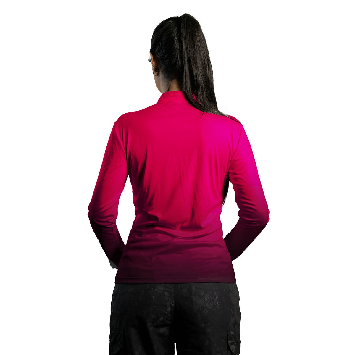 Camisa de Pesca Feminina Brk Unissex Basic Rosa com UV50+ - Brk Fishing