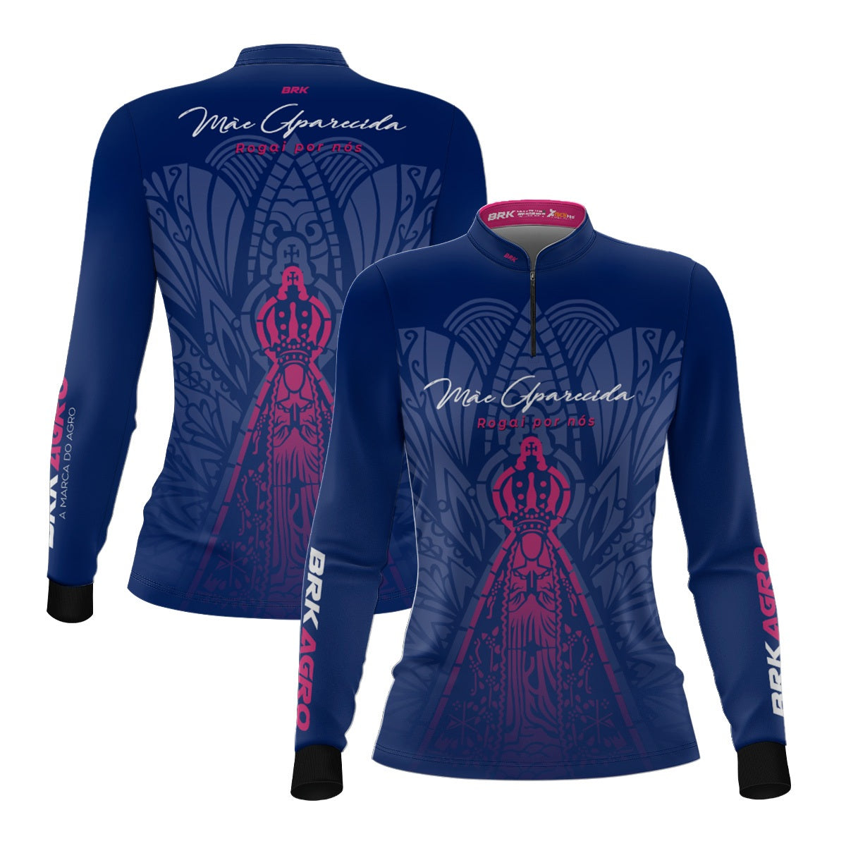 Camisa Feminina  Agro Brk Nossa Senhora Mãe Aparecida com Proteção Solar UV50+
