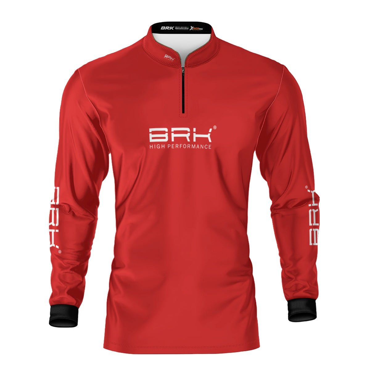 Camisa de Pesca Brk Básica Vermelha com Proteção Solar UV50+ - Brk Fishing