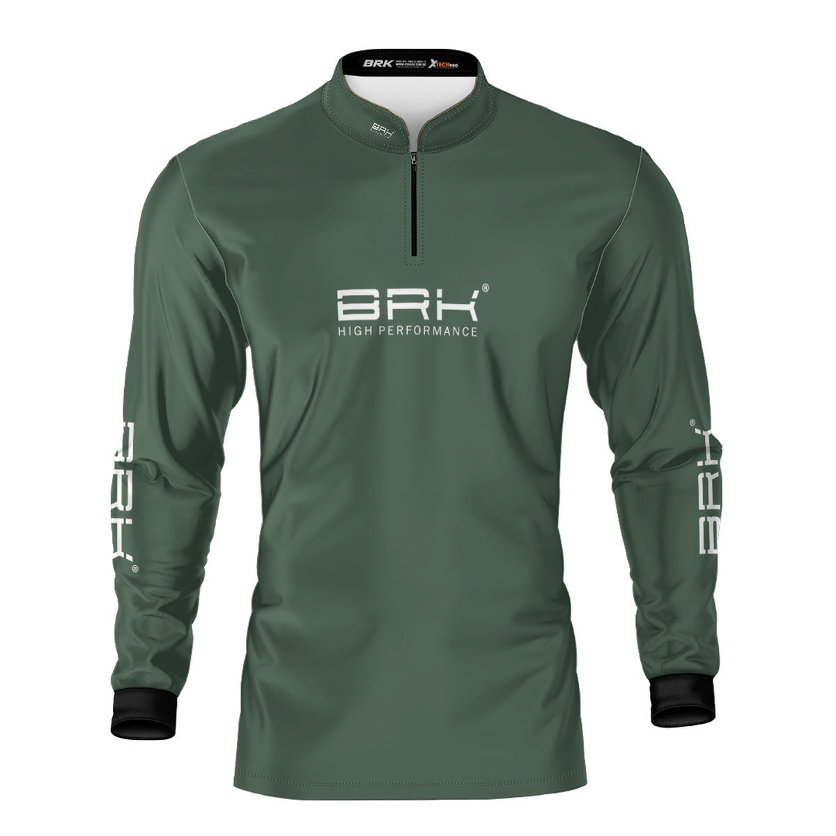 Camisa de Pesca Brk Básica Verde Selva com Proteção Solar UV50+ - Brk Fishing