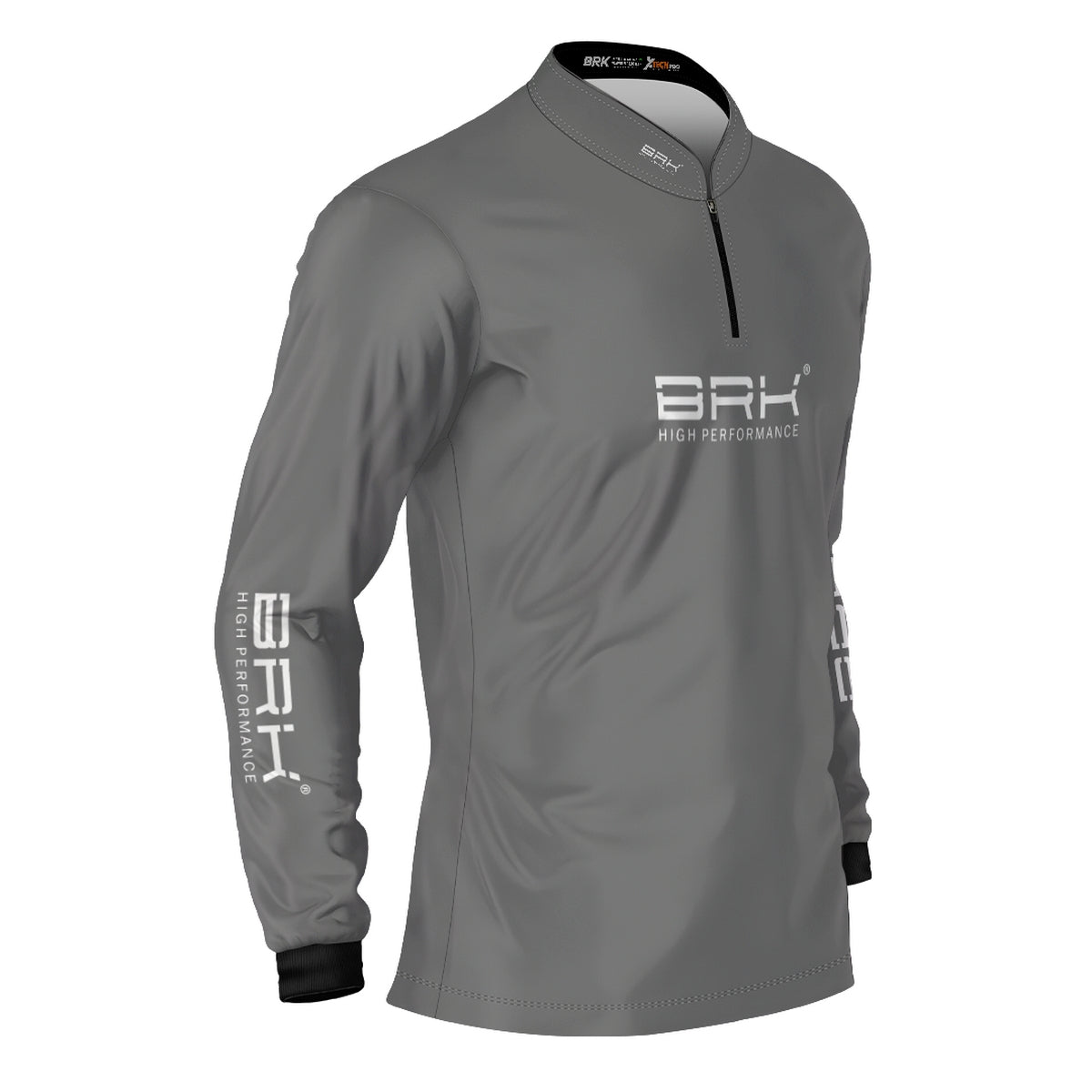 Camisa de Pesca Brk Básica Cinza com Proteção Solar UV50+ - Brk Fishing