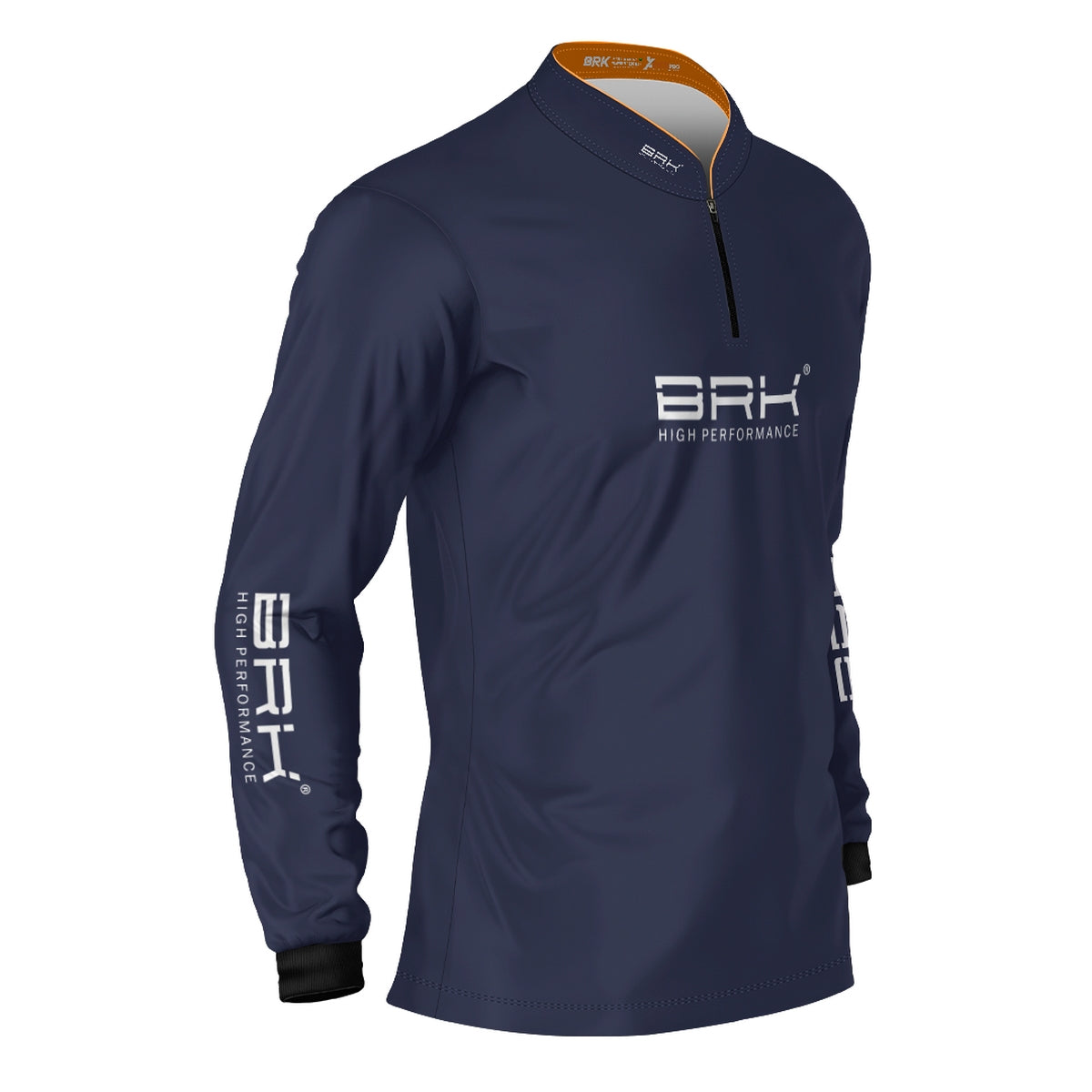 Camisa de Pesca Brk Básica Azul Marinho com Proteção Solar UV50+ - Brk Fishing
