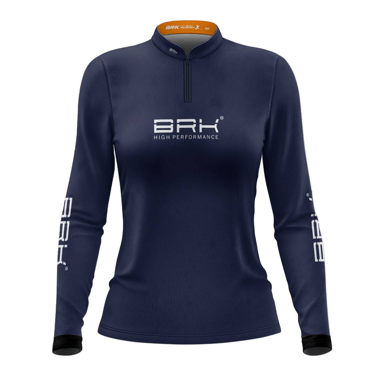 Camisa de Pesca Feminina Brk Básica Azul Marinho com Proteção Solar UV50+ - Brk Fishing