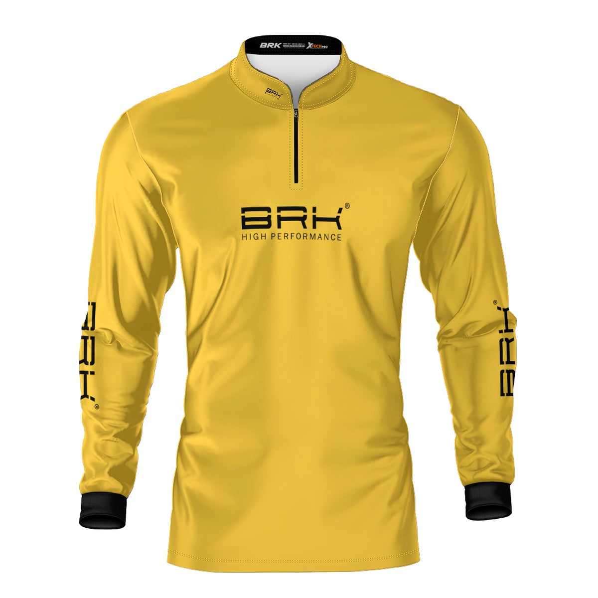 Camisa de Pesca Brk Básica Amarela com Proteção Solar UV50+ - Brk Fishing