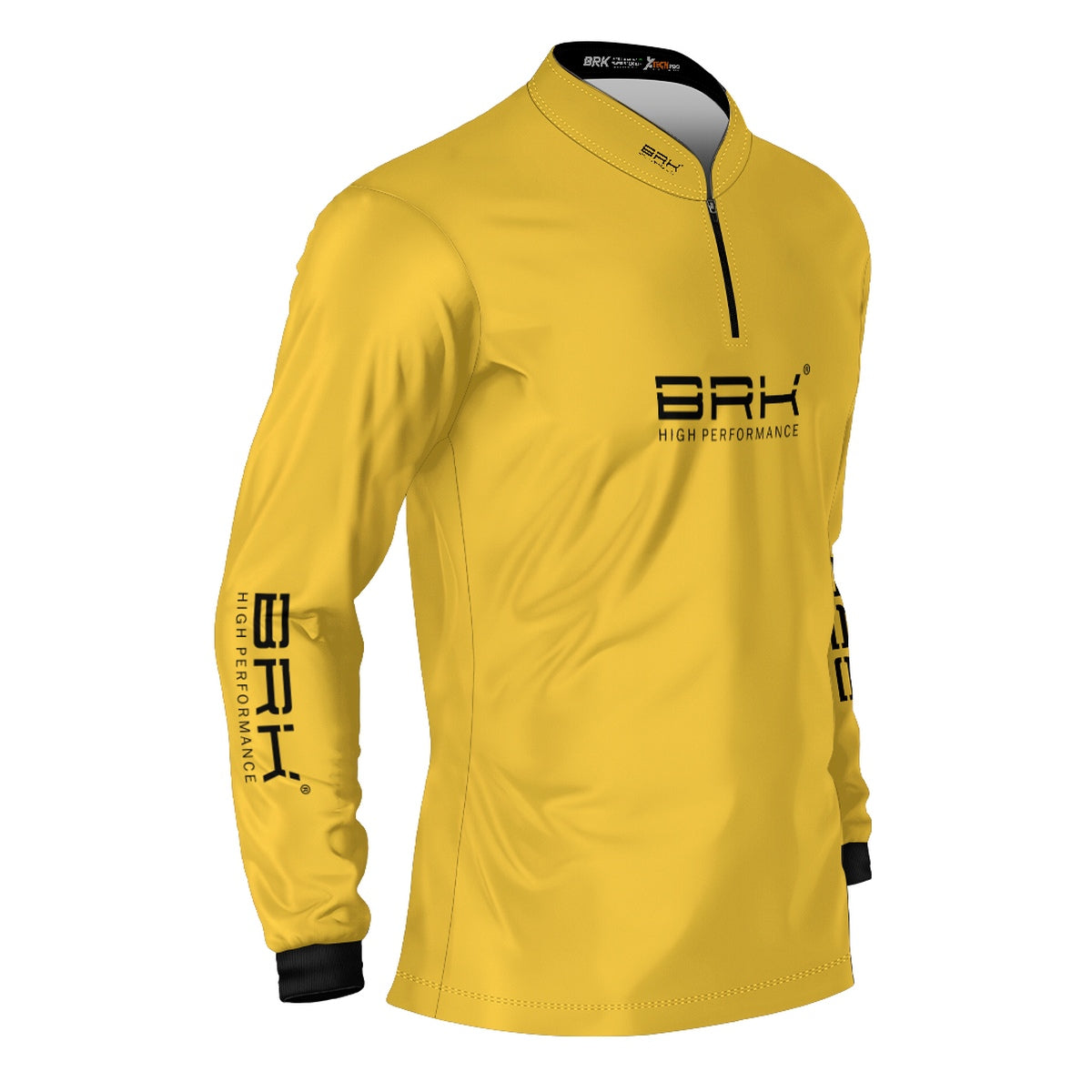 Camisa de Pesca Brk Básica Amarela com Proteção Solar UV50+ - Brk Fishing