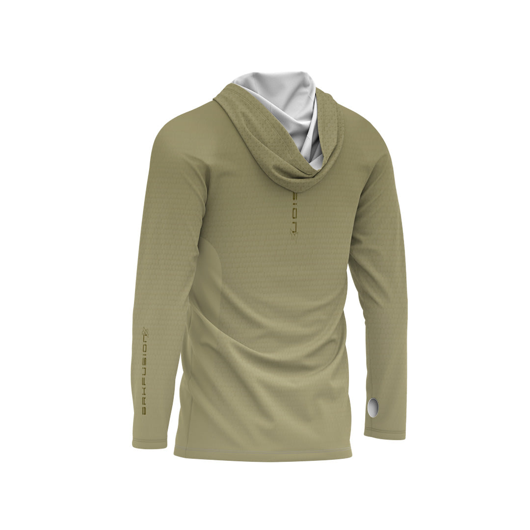 Camisa FusionX Brk Clean Areia com Capuz e Proteção UV50+ - Brk Fishing