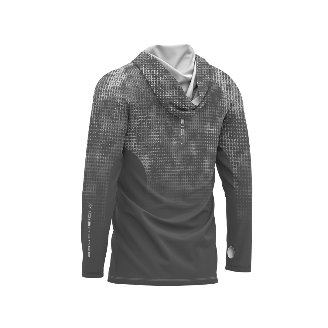 Camisa FusionX Brk Deep Cinza com Capuz e Proteção UV50+ - Brk Fishing