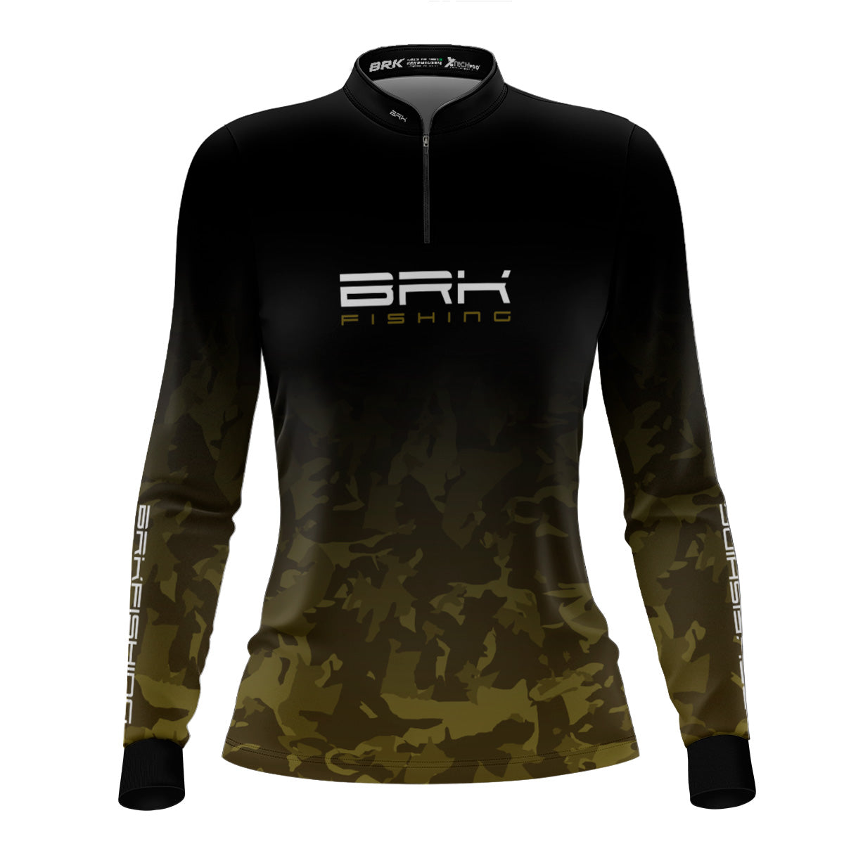 Camisa Feminina de Pesca Brk Preta Em Busca Do Gigante com UV50+ - Brk Fishing