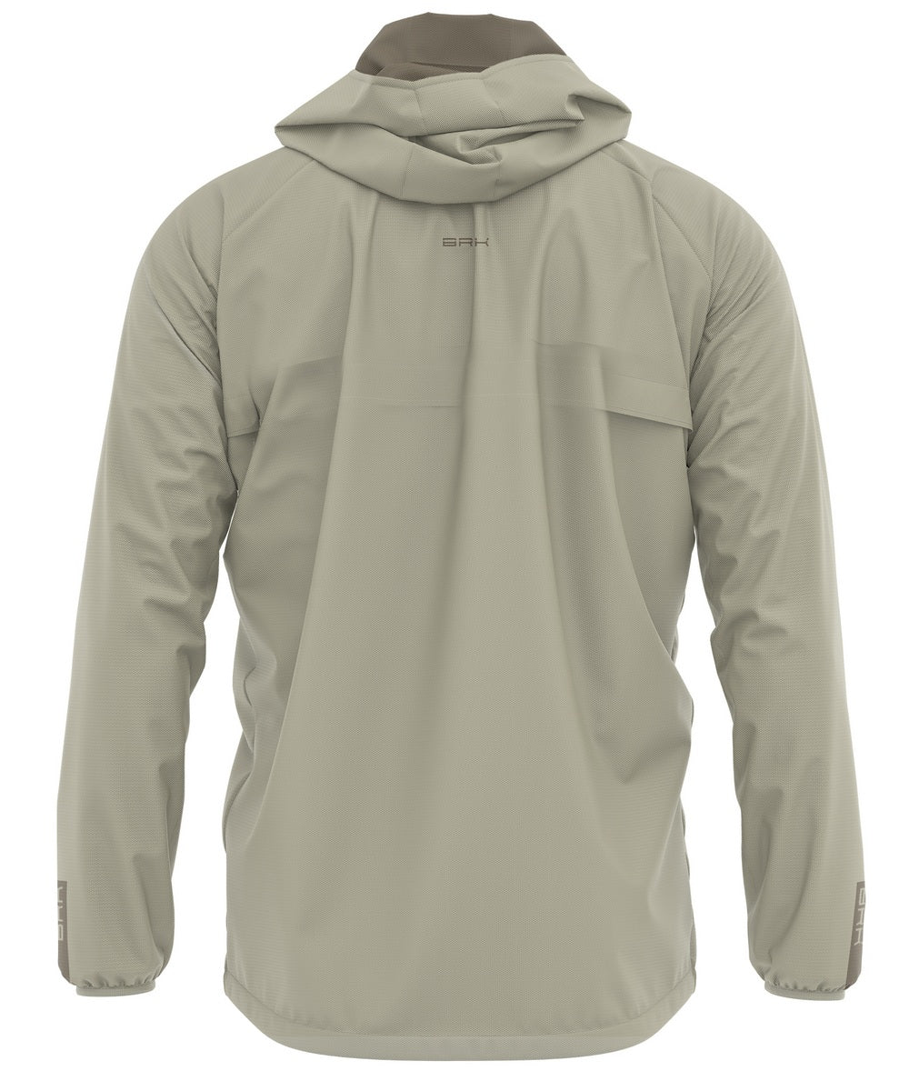Jaqueta Corta Vento Brk Bege Cargo Repelente à Água com UV50 Brk Fishing