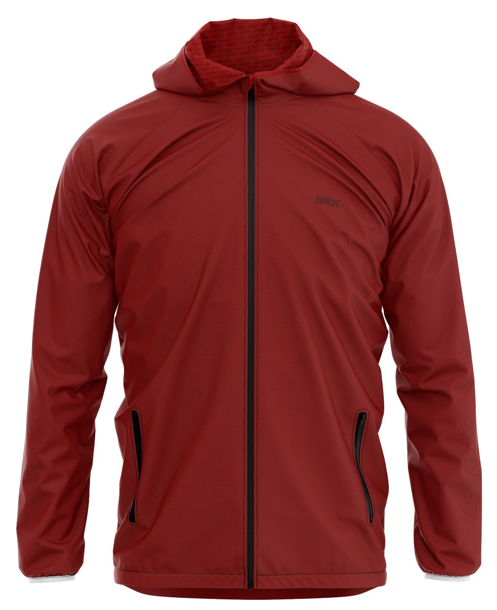 Jaqueta Corta Vento Brk Bordô Repelente à Água com UV50+ Brk Fishing