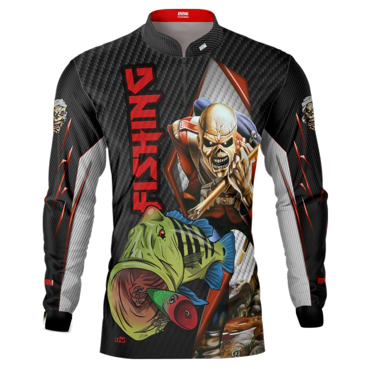 Camisa de Pesca Tucunaré Eddie Iron Maiden Limited com UV50+ - Brk Fishing