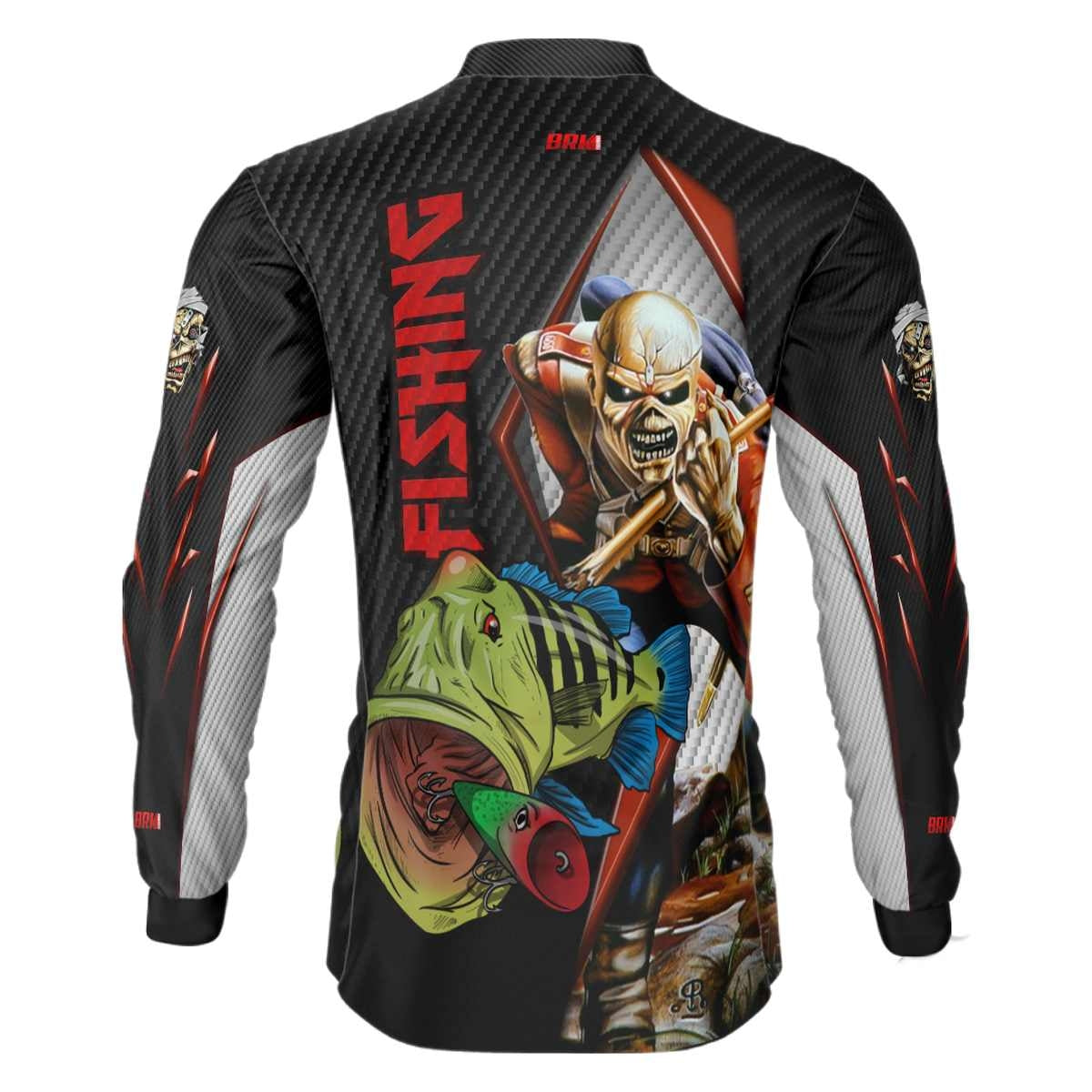 Camisa de Pesca Tucunaré Eddie Iron Maiden Limited com UV50+ - Brk Fishing