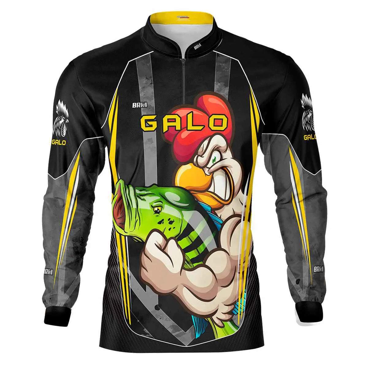 Camisa de Pesca Brk Tucunaré Azul Futebol 74 com UV50+ - Brk Fishing