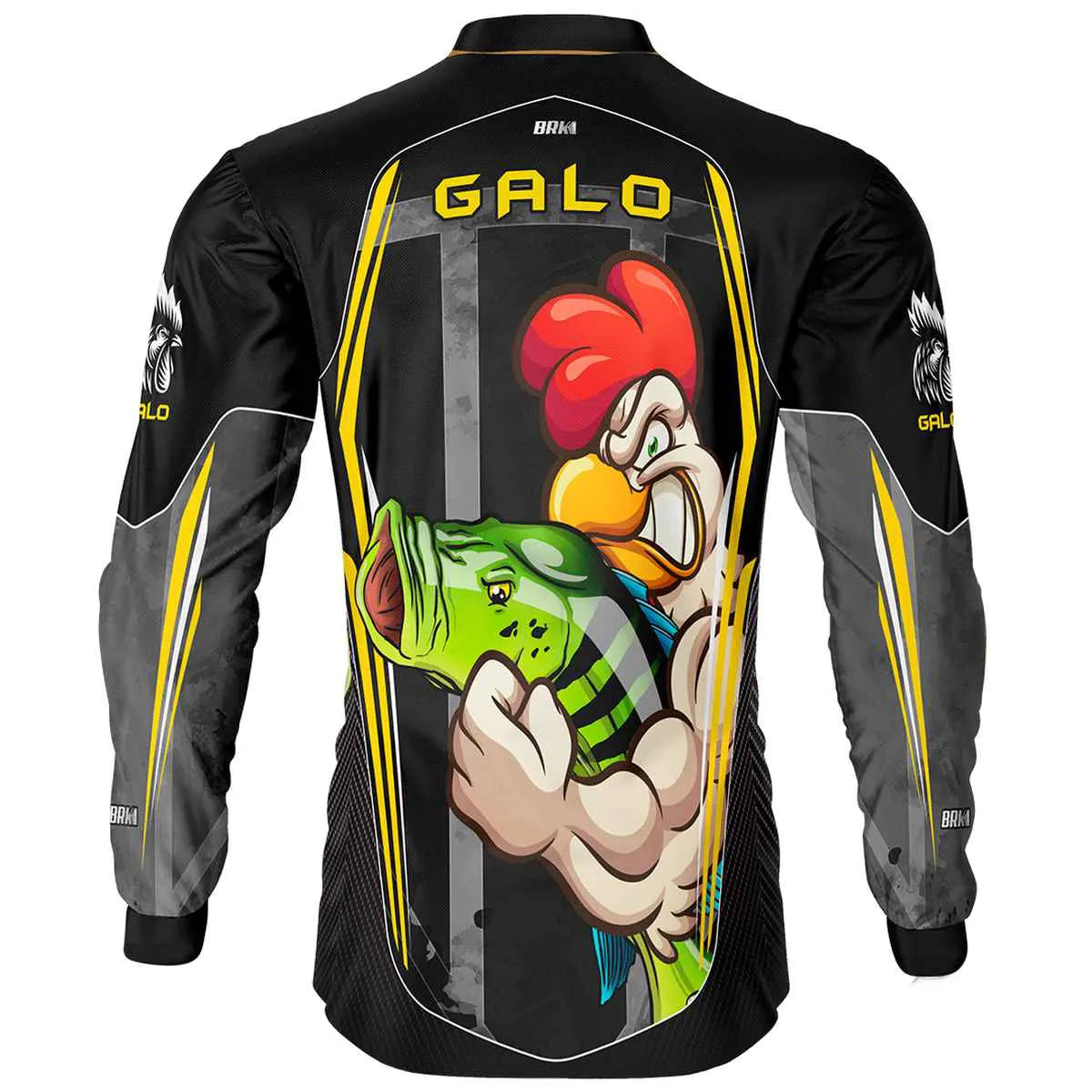 Camisa de Pesca Brk Tucunaré Azul Futebol 74 com UV50+ - Brk Fishing