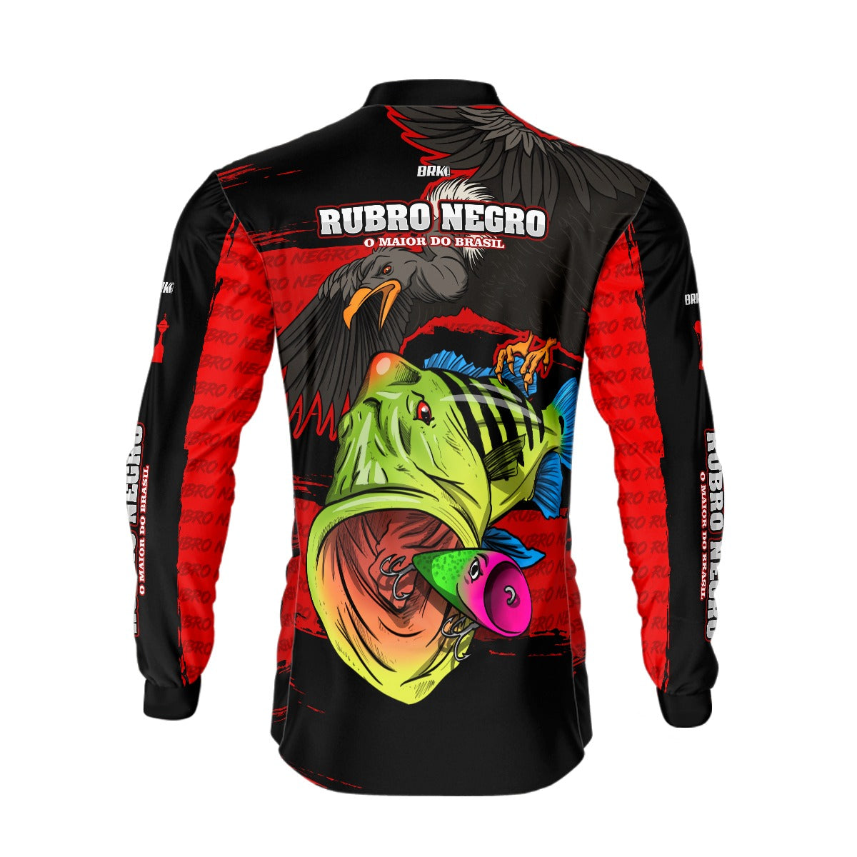 Camisa de Pesca Brk Tucunaré Azul Futebol 77 com UV50+ - Brk Fishing