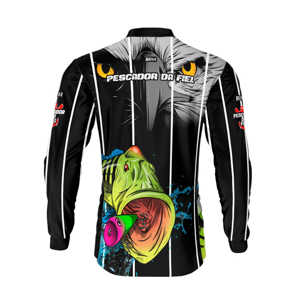 Camisa de Pesca Brk Tucunaré Azul Futebol 76 com UV50+ - Brk Fishing