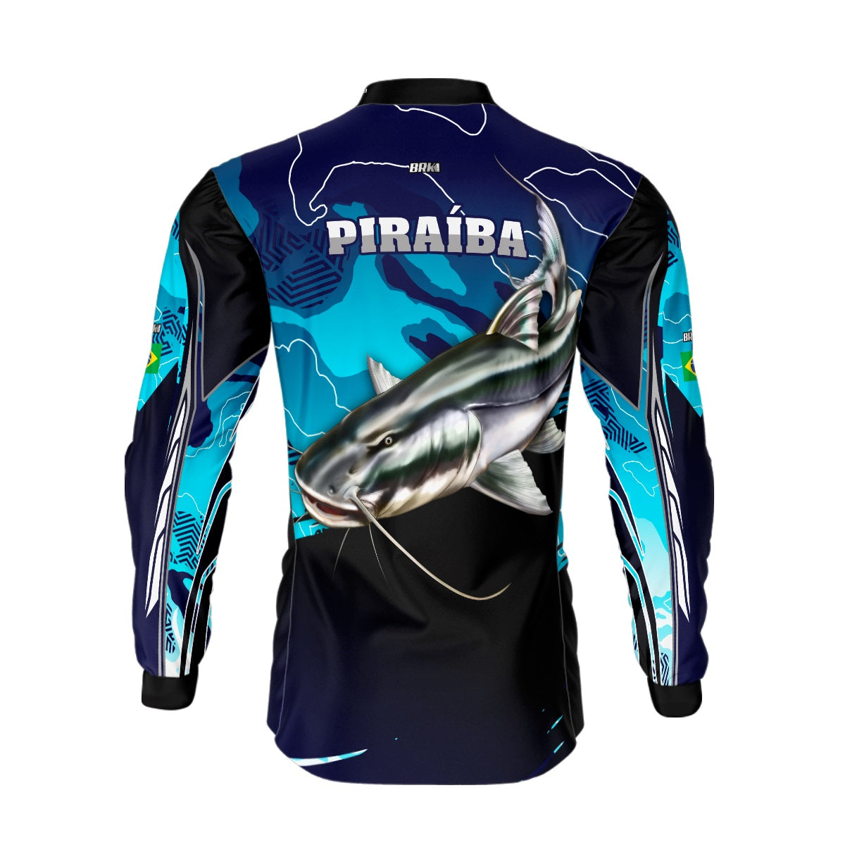 Camisa de Pesca Brk Piraiba Azul com Proteção UV50+ - Brk Fishing