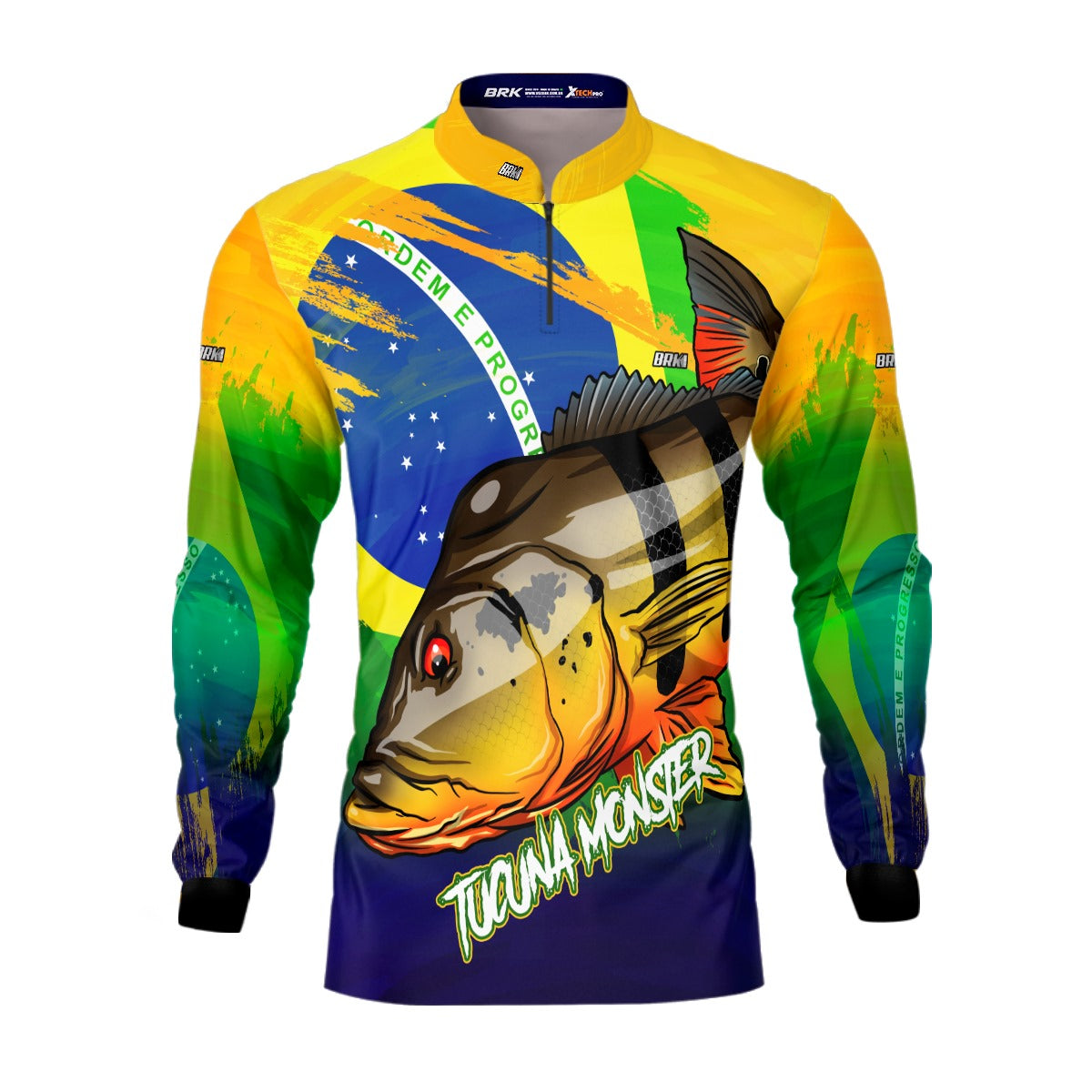Camisa de Pesca Brk Tucunaré Açu Brasil com Proteção UV50+ - Brk Fishing
