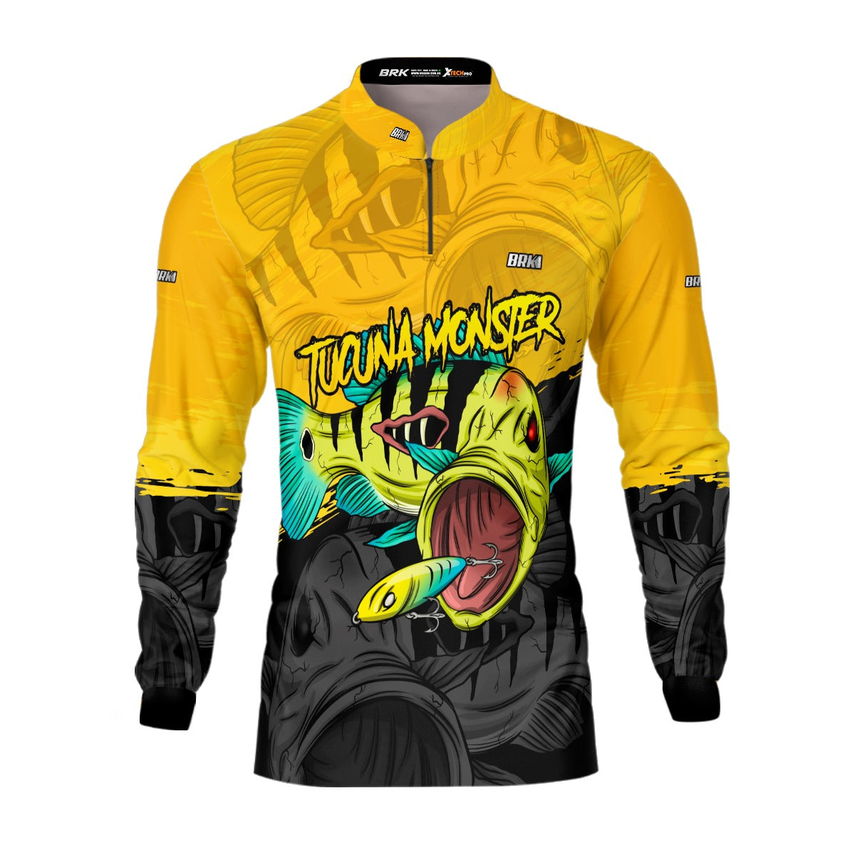 Camisa de Pesca Brk Tucunaré Amarelo com Proteção UV50+ - Brk Fishing
