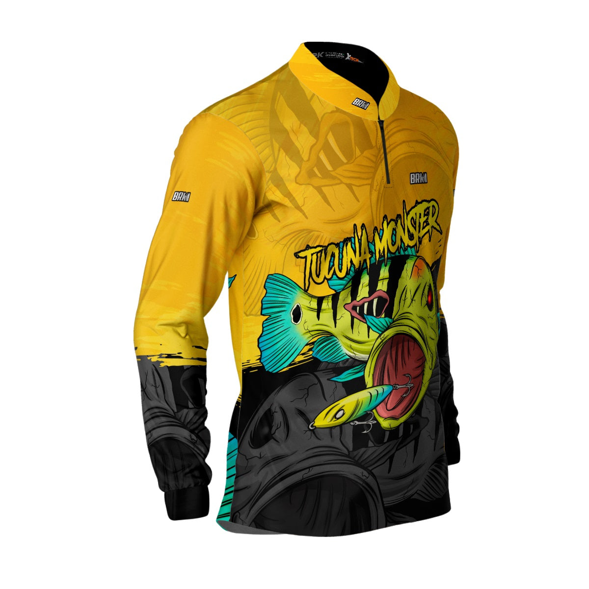 Camisa de Pesca Brk Tucunaré Amarelo com Proteção UV50+ - Brk Fishing