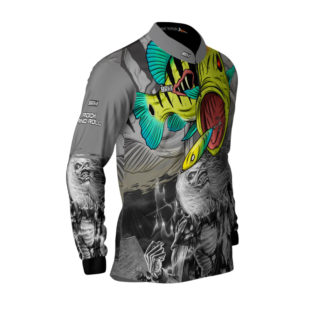 Camisa de Pesca Brk Tucunaré Azul Eddie 3 com Proteção UV50+ - Brk Fishing