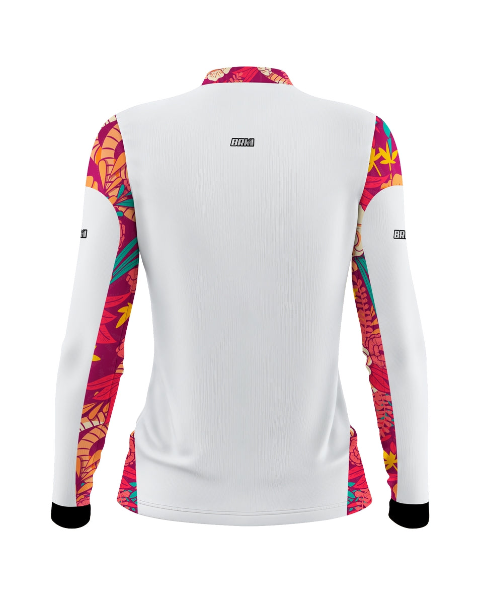 Camisa de Pesca Feminina Brk Flores com Proteção UV50+ - Brk Fishing
