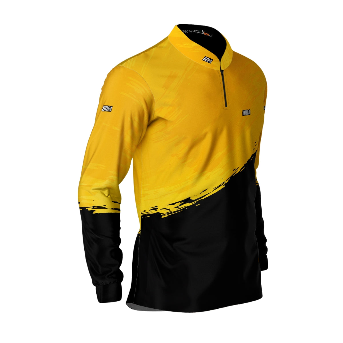 Camisa de Pesca Brk Sport Black Yellow com Proteção UV50+ - Brk Fishing