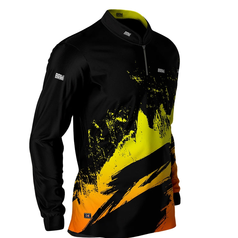 Camisa de Pesca Masculina Brk Yellow Flash com UV50+ - Brk Fishing