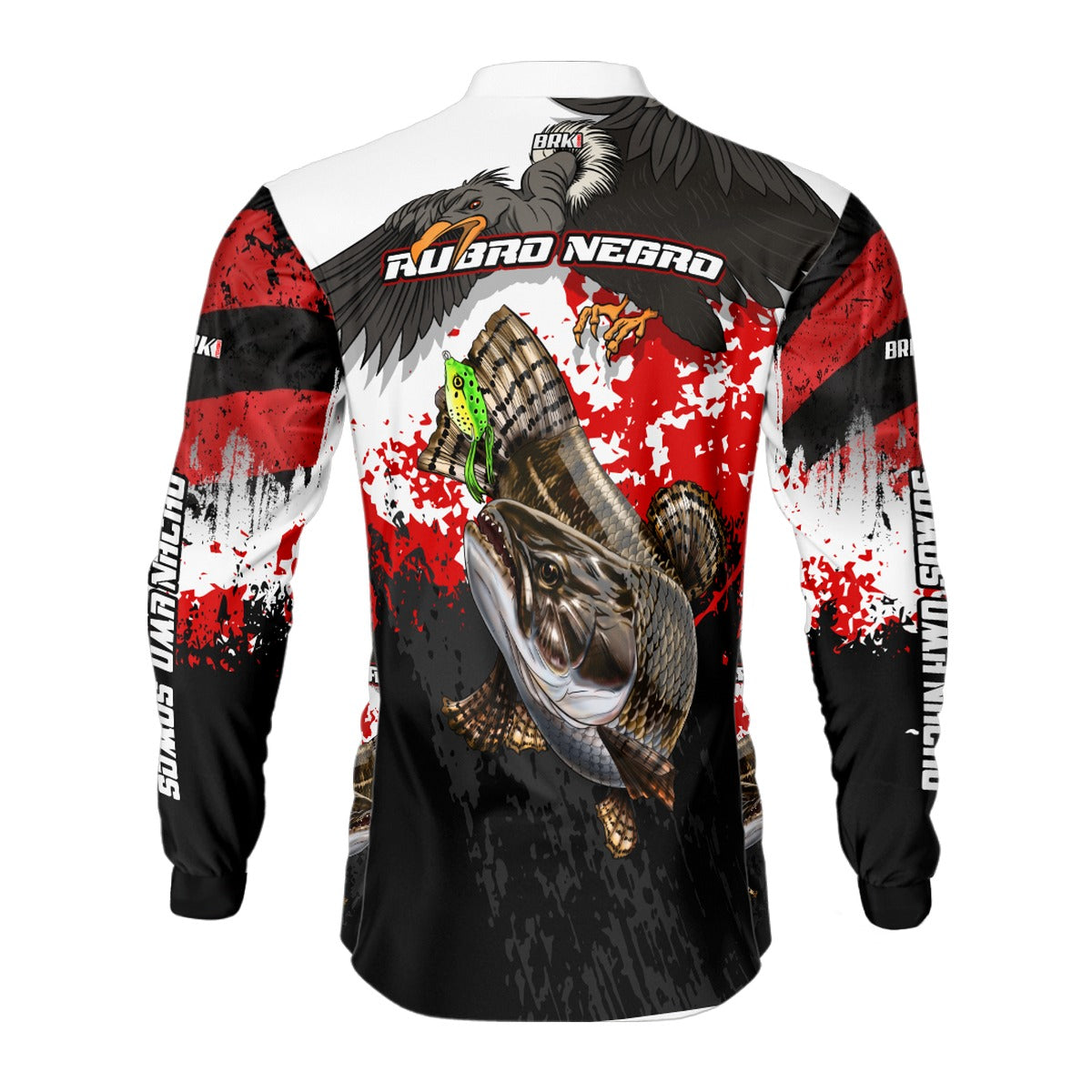 Camisa de Pesca Brk Rubro Negro Traira UV50+ - Brk Fishing