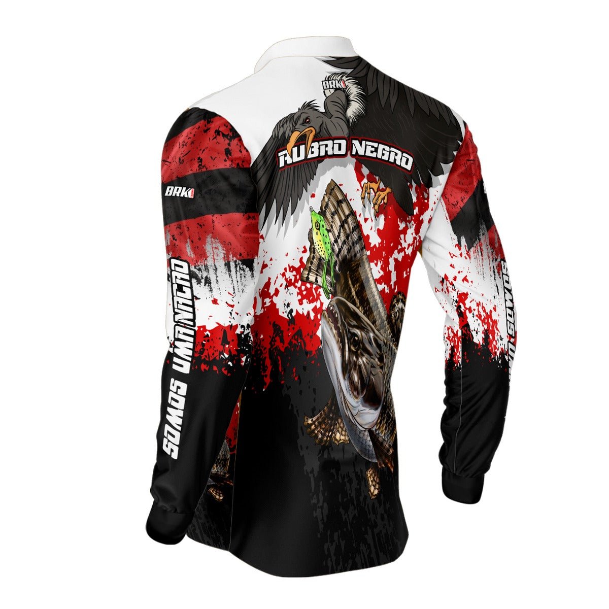 Camisa de Pesca Brk Rubro Negro Traira UV50+ - Brk Fishing