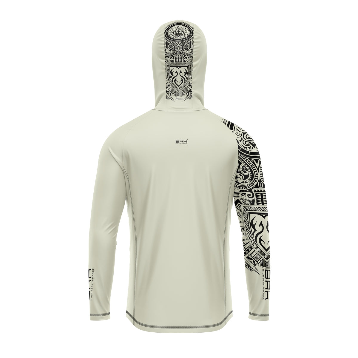 Camisa de Pesca com Capuz Brk Maori Bege com Proteção Solar UV50+ - Brk Fishing