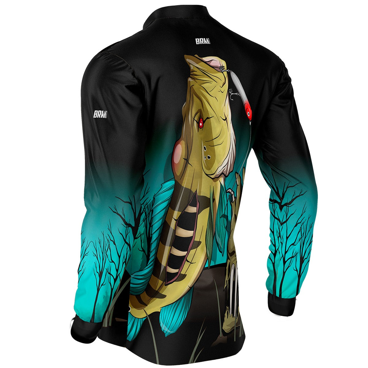Camisa de Pesca Masculina Brk Halloween Edição Especial Tucuna Zumbi com UV50+ - Brk Fishing