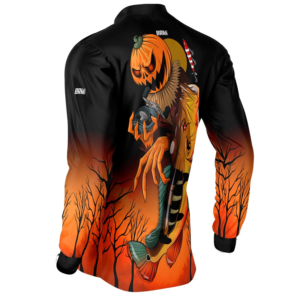 Camisa de Pesca Masculina Brk Halloween Edição Especial Ábobora Tucuna com UV50+ - Brk Fishing
