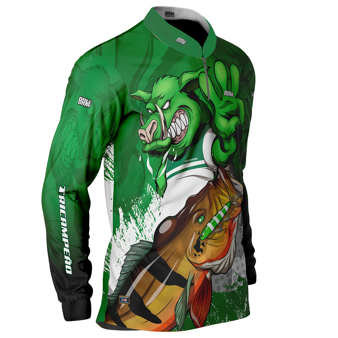 Camisa de Pesca Brk Verdão Tri Libertadores com UV50+ - Brk Fishing