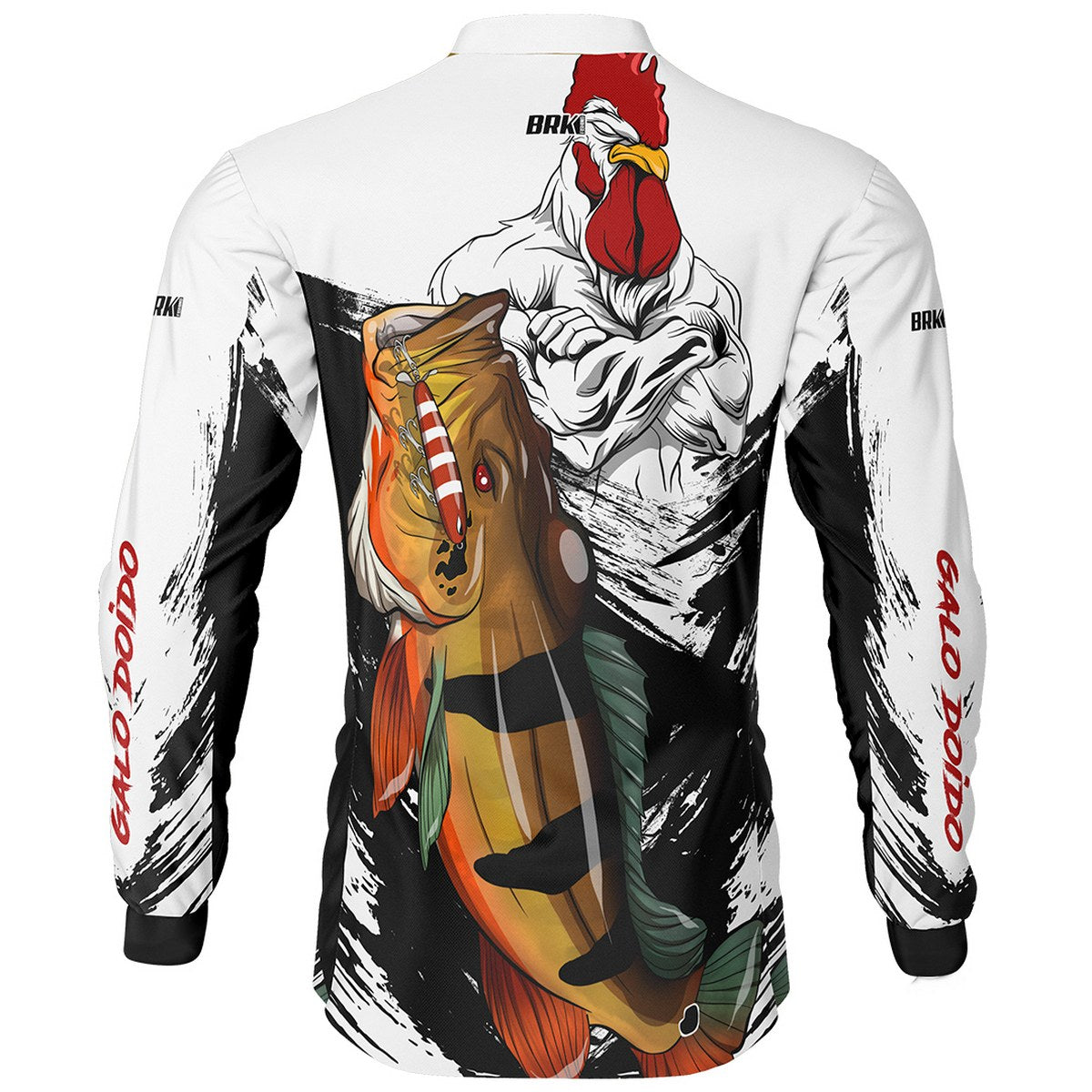 Camisa de Pesca Brk Galo Doido Bicampeão Tucunaré Açu com UV50+ - Brk Fishing