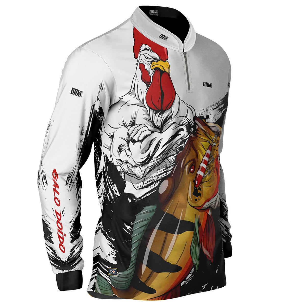 Camisa de Pesca Brk Galo Doido Bicampeão Tucunaré Açu com UV50+ - Brk Fishing