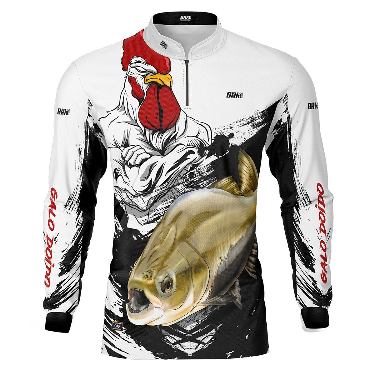 Camisa de Pesca Brk Galo Doido Bicampeão Tambaqui com UV50+ - Brk Fishing