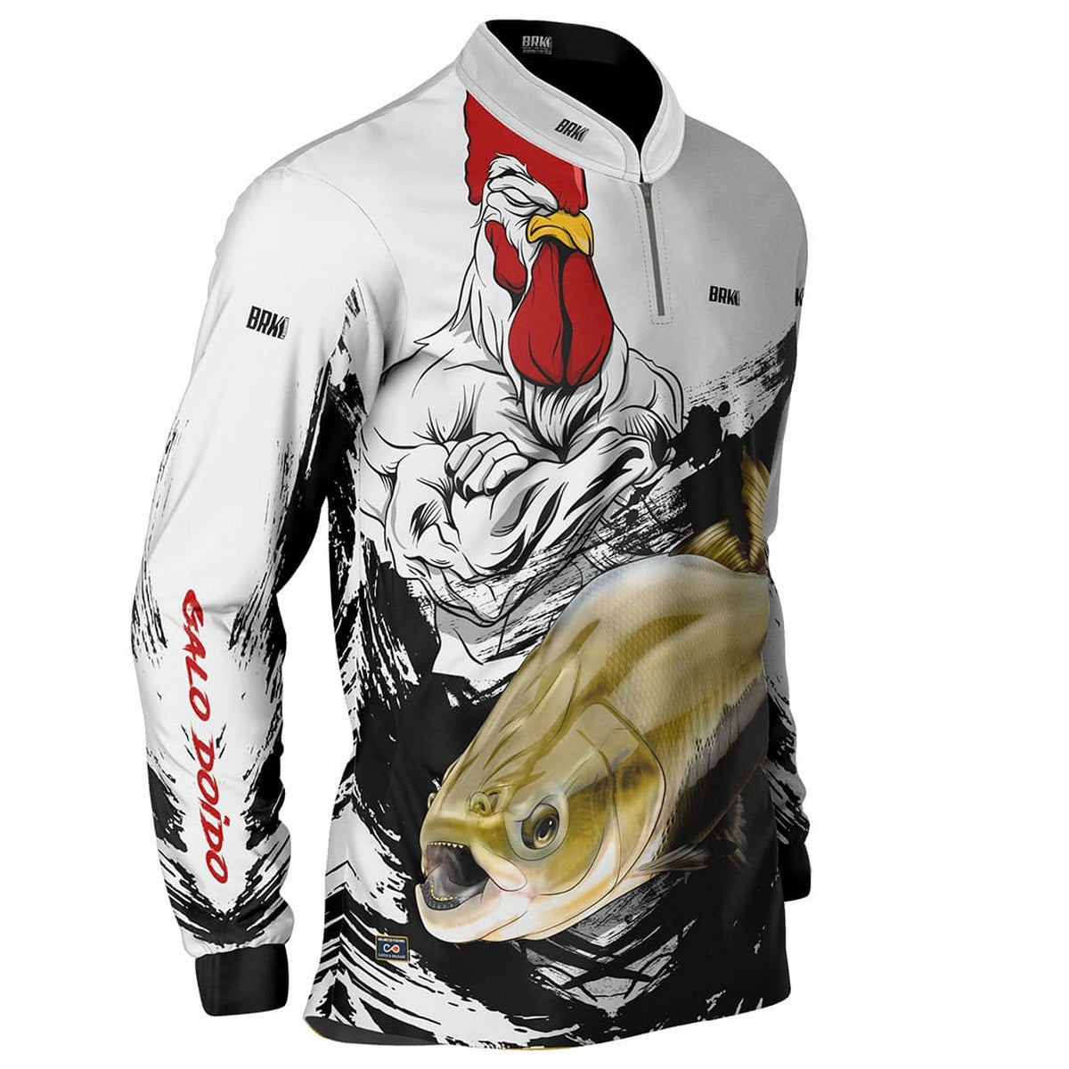 Camisa de Pesca Brk Galo Doido Bicampeão Tambaqui com UV50+ - Brk Fishing