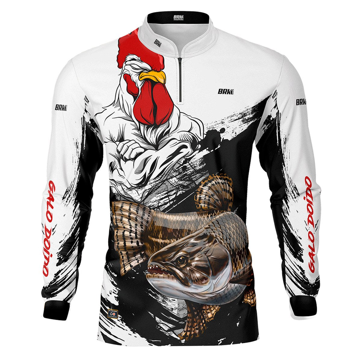 Camisa de Pesca Brk Galo Doido Bicampeão Traíra com UV50+ - Brk Fishing