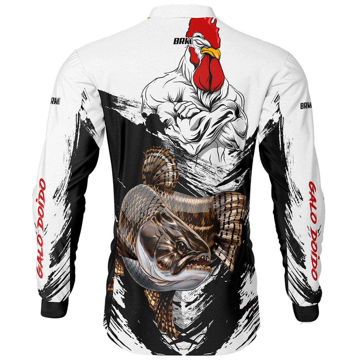 Camisa de Pesca Brk Galo Doido Bicampeão Traíra com UV50+ - Brk Fishing
