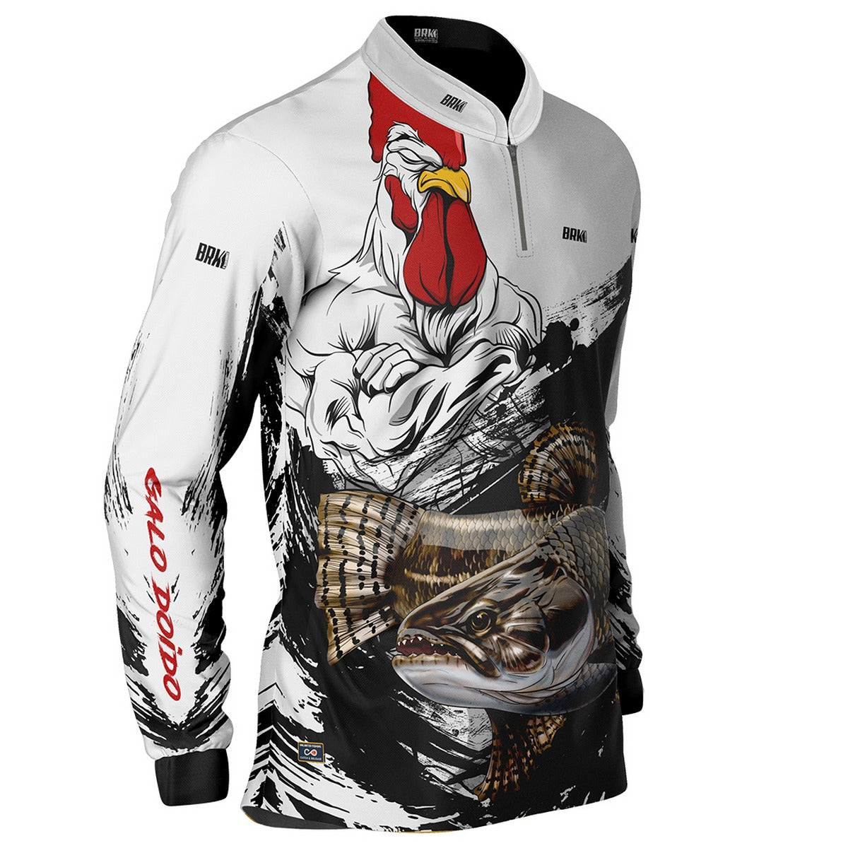 Camisa de Pesca Brk Galo Doido Bicampeão Traíra com UV50+ - Brk Fishing