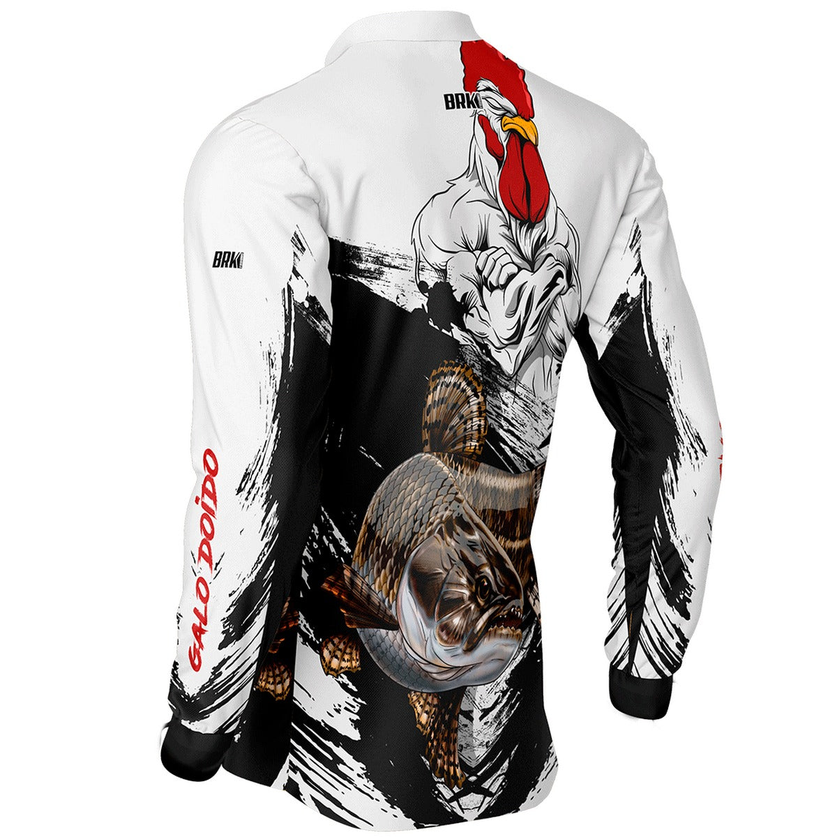 Camisa de Pesca Brk Galo Doido Bicampeão Traíra com UV50+ - Brk Fishing