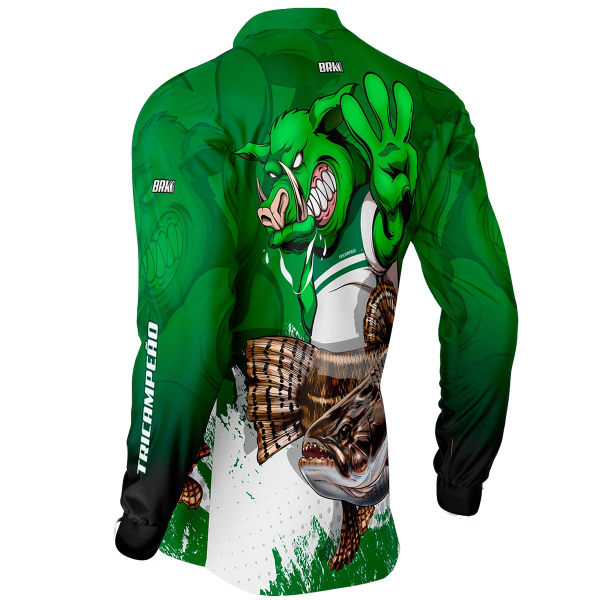 Camisa de Pesca Brk Verdão Tri Libertadores Traíra com UV50+ - Brk Fishing