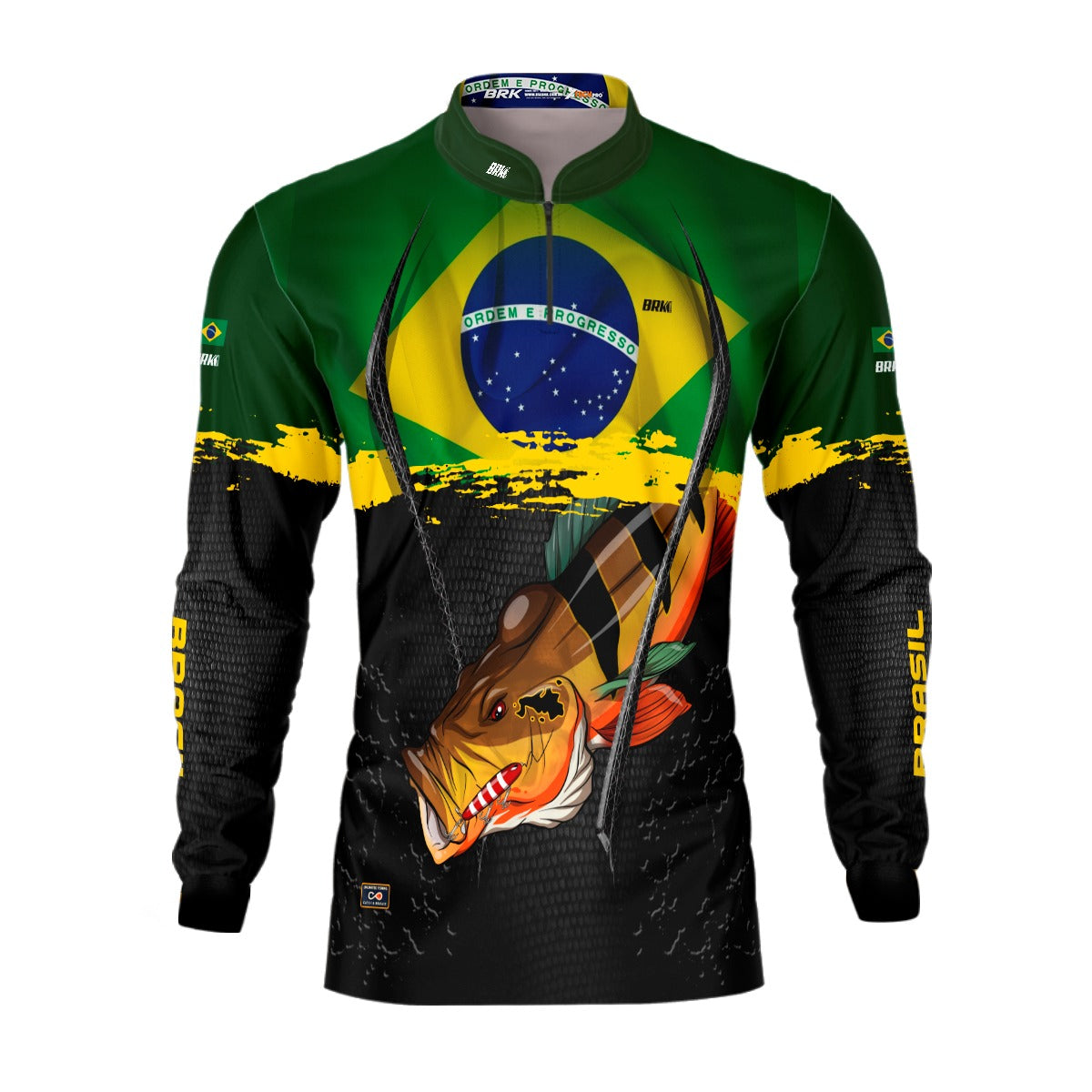 Camisa de Pesca Brk Tucuna Açu Brasil Proteção Solar UV50+ - Brk Fishing