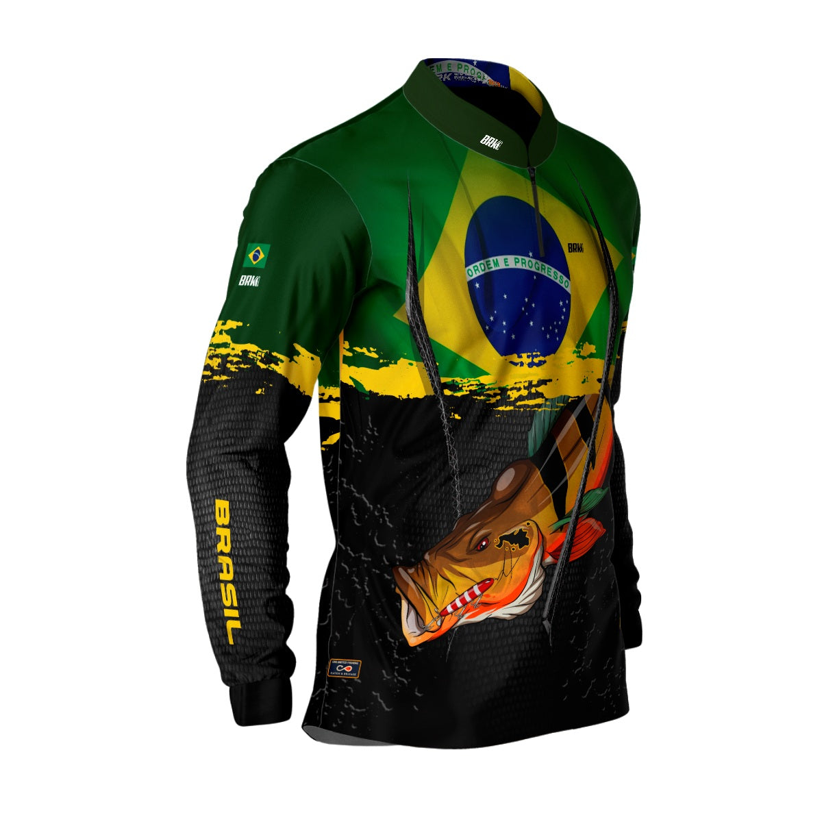 Camisa de Pesca Brk Tucuna Açu Brasil Proteção Solar UV50+ - Brk Fishing