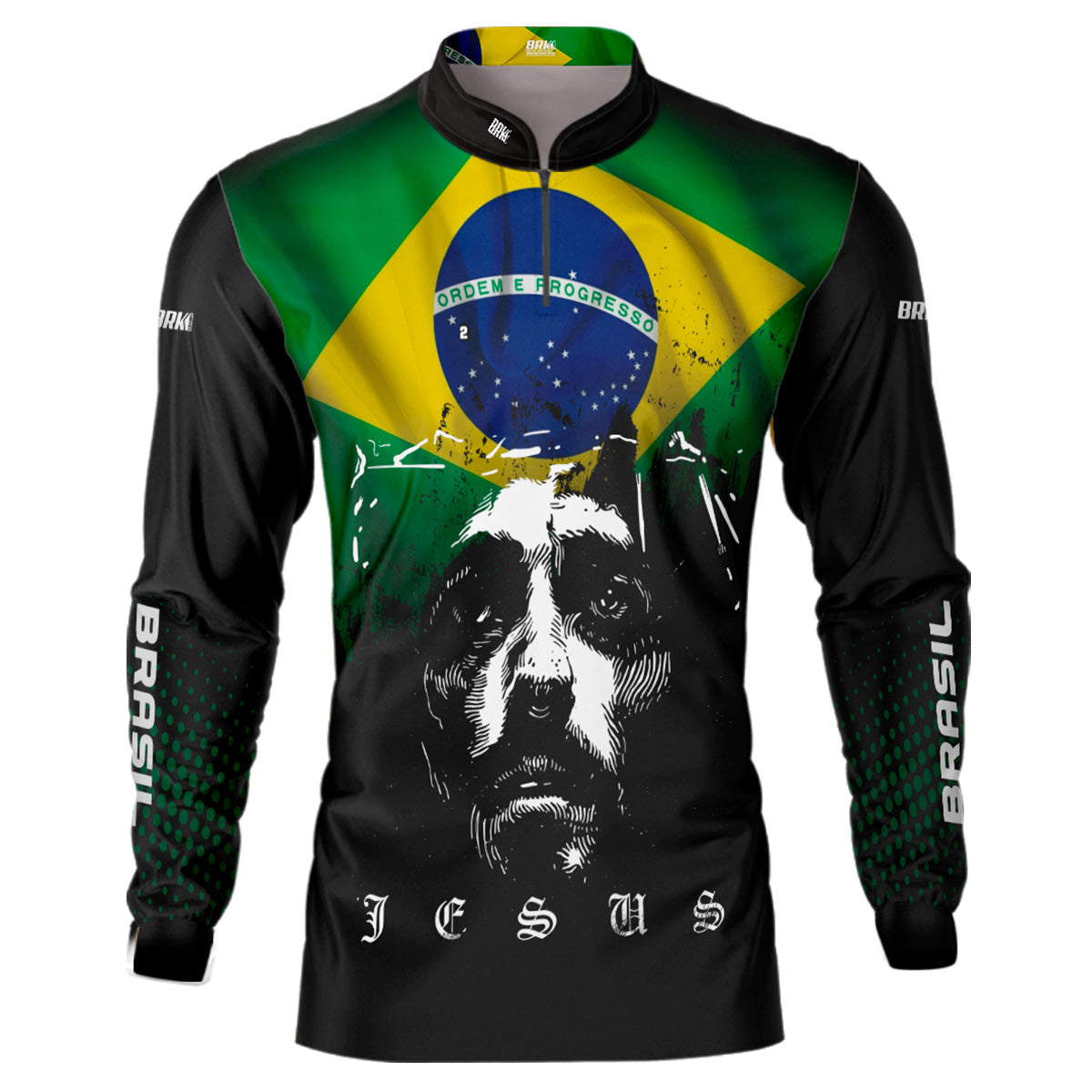 Camisa Masculina Brk Jesus Brasil Proteção Solar UV50+ - Brk Fishing