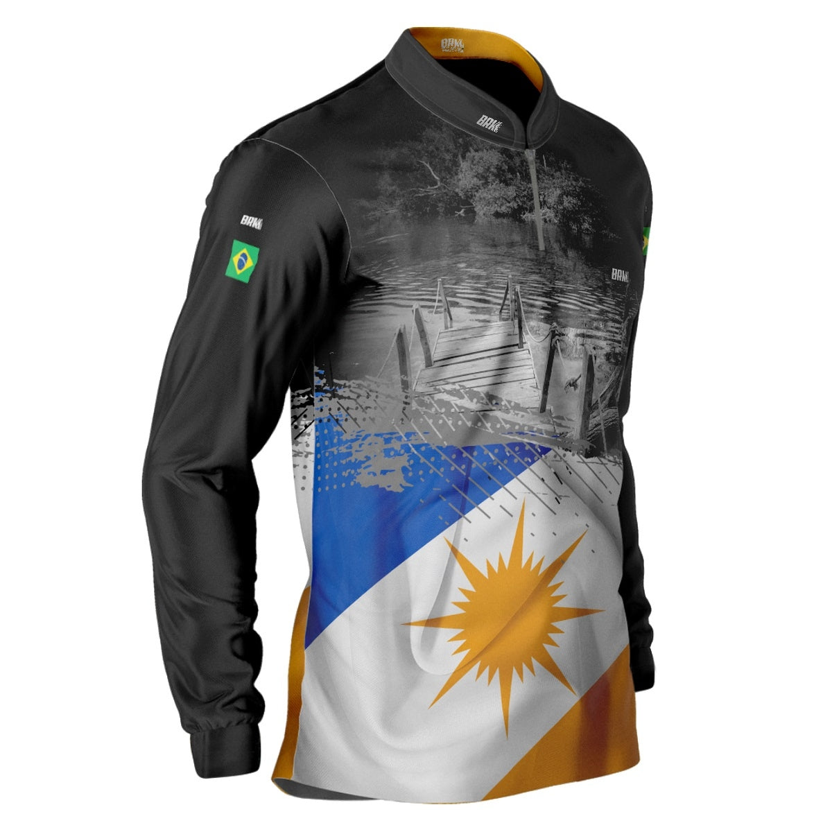 Camisa Masculina Brk Bandeira do Estado do Tocantins com Proteção Solar UV50+ - Brk Fishing