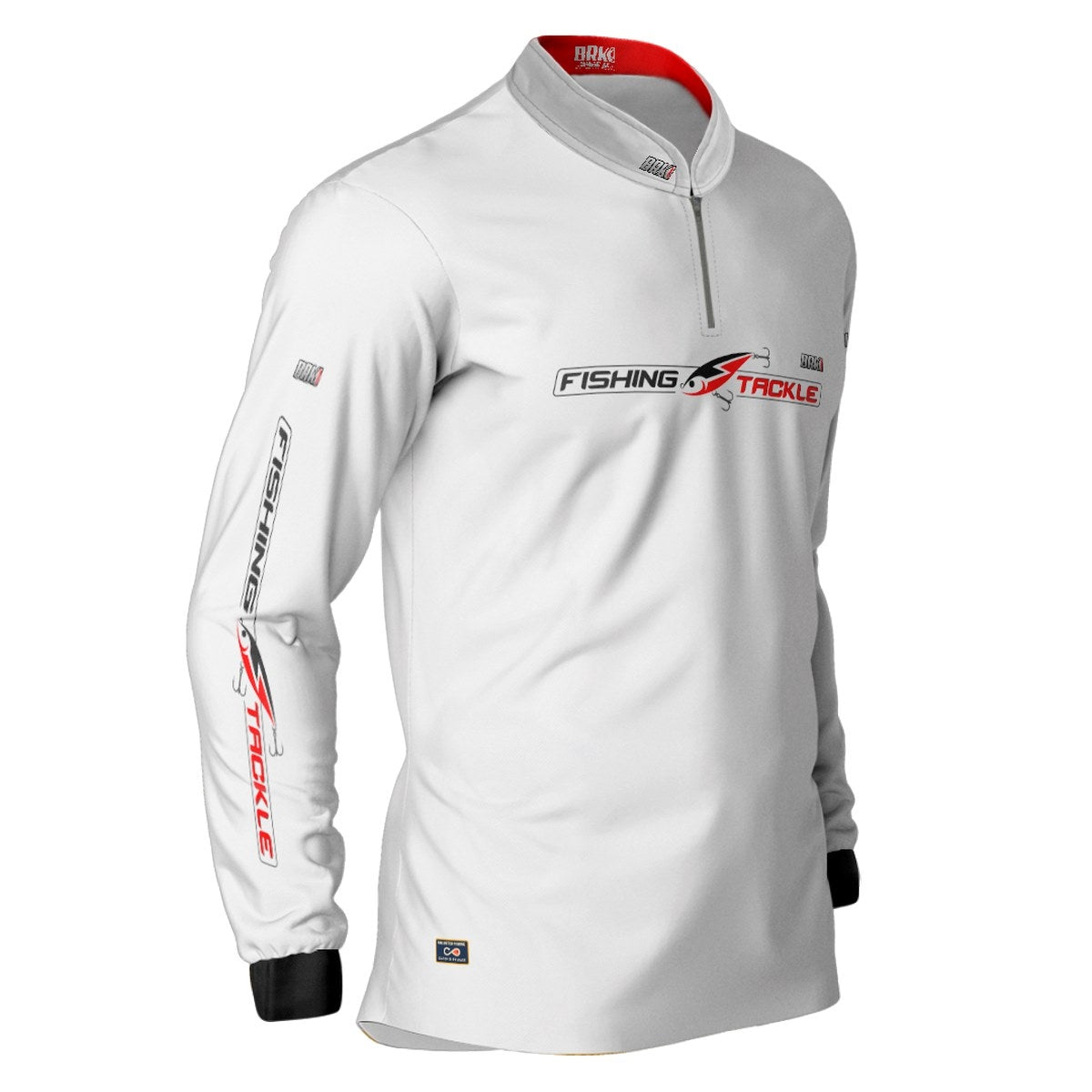 Camisa Brk Brasil Fishing Tackle Branca com Proteção Solar UV50+ - Brk Fishing