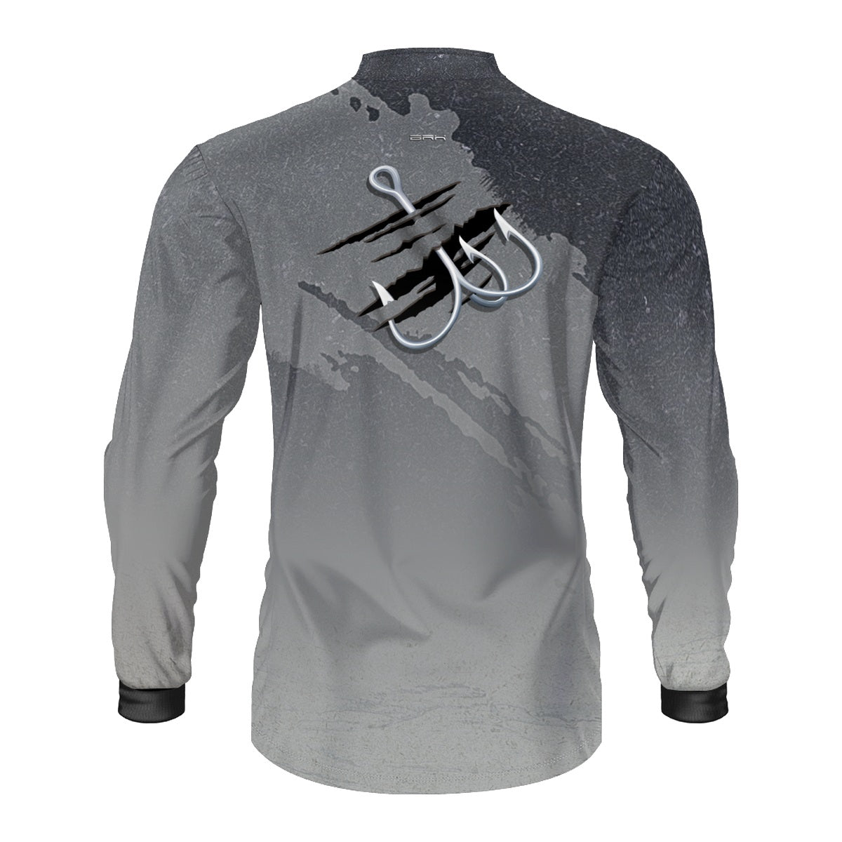 Camisa de Pesca Brk Cinza Grafismo Garateia com Proteção UV50+ - Brk Fishing
